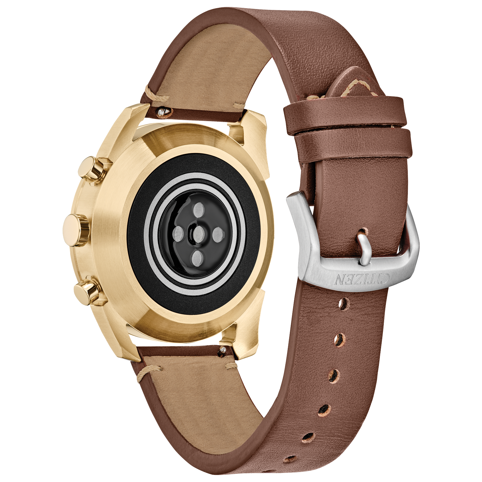 CZ Smart Hybrid Black Dial Leather Strap JX2012 09E CITIZEN